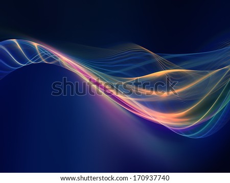 Fractal Wave series. Artistic background made of fractal sine waves and color for use with projects on design, mathematics and modern technologies