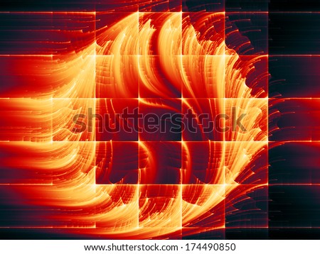Dynamic Background series. Backdrop of  fractal motion textures to complement your design on the subject of science, technology and design