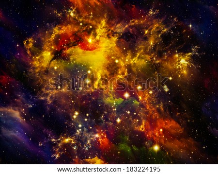 Universe Is Not Enough series. Backdrop of fractal elements, lights and textures on the subject of fantasy, science, religion and design