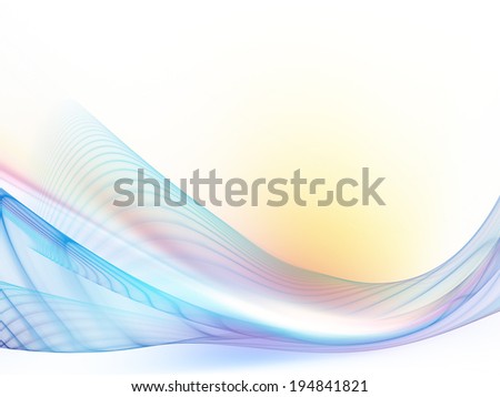 Fractal Wave series. Creative arrangement of fractal sine waves and color as a concept metaphor on subject of design, mathematics and modern technologies