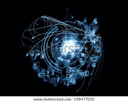 Conceptual Particle series. Interplay of fractal and conceptual elements on the subject of science, information technology and design