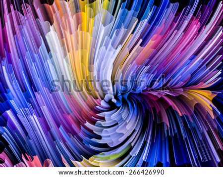 Dynamic Color series. Abstract design made of streams of paint on the subject of forces of nature, art, design and creativity