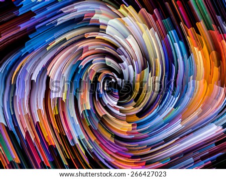Dynamic Color series. Abstract design made of streams of paint on the subject of forces of nature, art, design and creativity