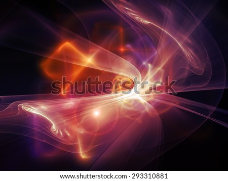 Light Trail series. Composition of light trails and forms suitable as a backdrop for the projects on graphic design, science and technology