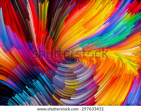 Color Swirl series. Backdrop design of pattern of swirling color strands for works on creativity, imagination and art