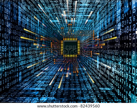 Interplay Of Digital Circuit, Technical Texture And Number Graphics On ...