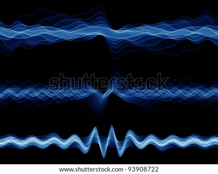 Abstract sound wave rendered in blue against black background