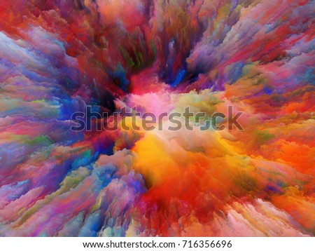 color explosion series design composed of fractal paint and rich