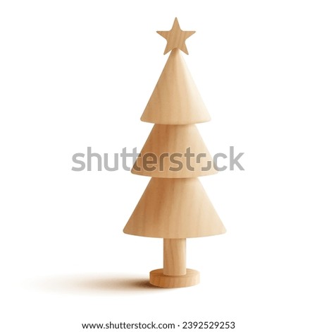 Similar – Foto Bild Weihanchtsbaum aus Holzstöcken und roten Kugeln