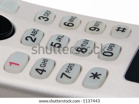 Cell phone keypad side view