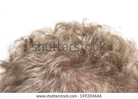 background of gray hair man. macro