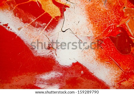 abstract background of old red paint on metal