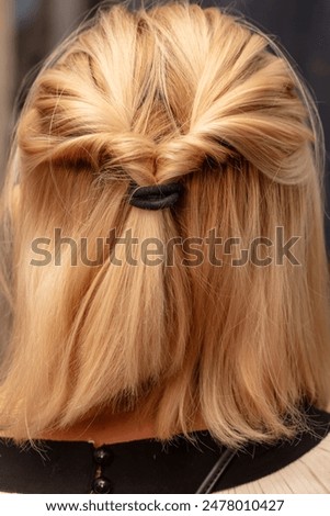 Similar – Image, Stock Photo Woman with braids in studio looking at camera