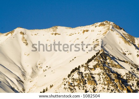 Mount; Timpanogos in Utah county Utah taken from the West in the Winter