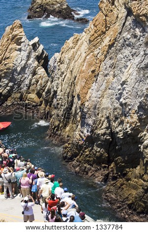 Cliff diving cliffs of Acapulco