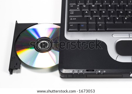 DVD/CD drive on laptop computer