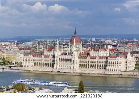 View of the Hungarian Parliament from the Fisherman\'s Bastion