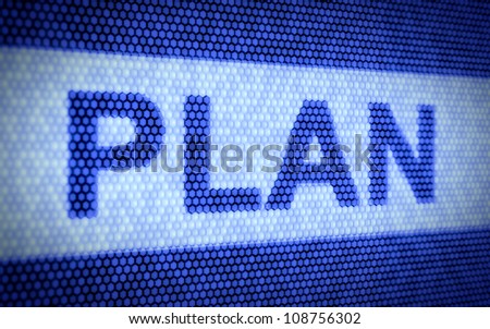 3d illustration of plan text on computer screen