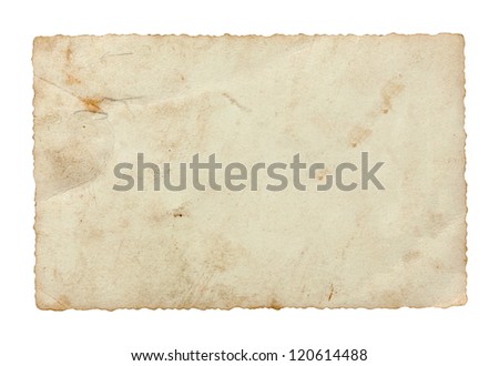 Old paper texture, a postcard\'s back
