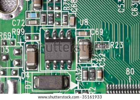 Extreme macro of electric components on printed circuit board