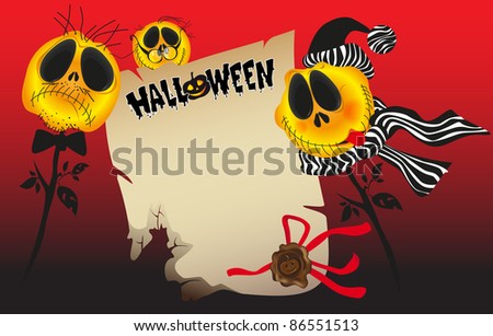 holiday Halloween (pumpkin costume night fire skull castle)