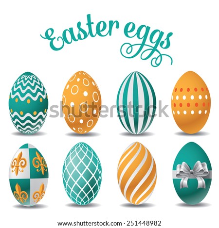 Easter eggs royalty free stock illustration for greeting card, ad, promotion, poster, flier, blog, article