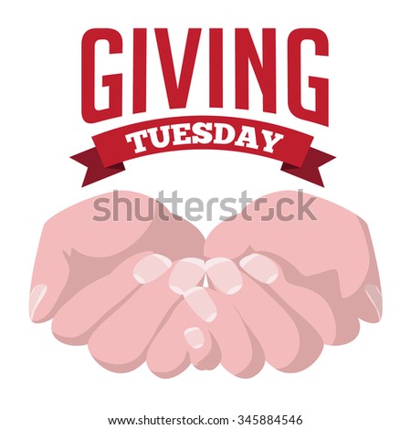 Giving Tuesday design. EPS 10 vector Royalty free illustration.