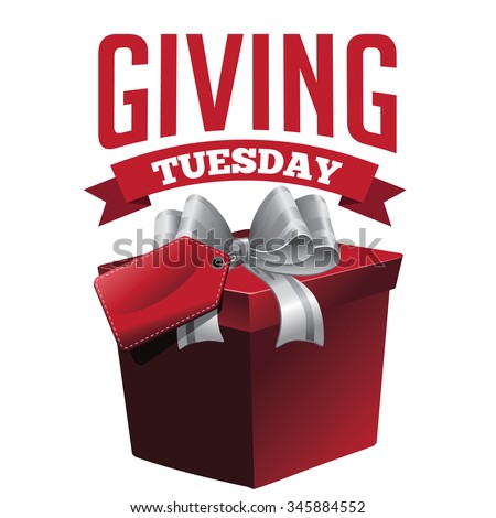 Giving Tuesday design. EPS 10 vector Royalty free illustration.