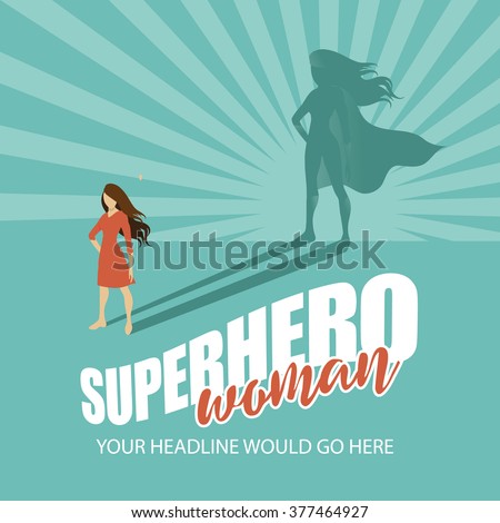 Superhero woman burst background EPS 10 vector Foto d'archivio © 