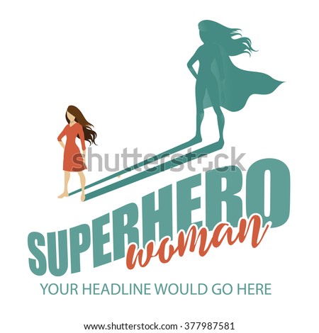 Superhero woman design template EPS 10 vector Foto d'archivio © 