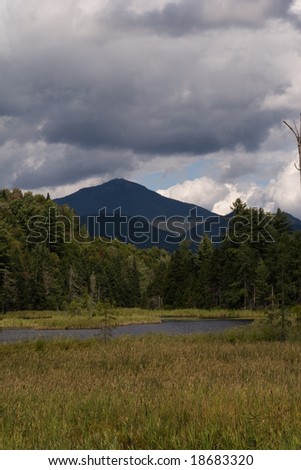 View on White Face mountain at Lake Placid NY