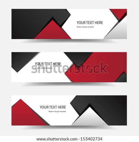 This image is a vector file representing a modern banner set.