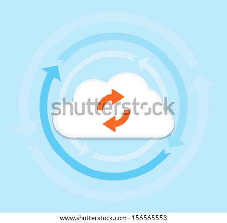 This image is a vector file representing a internet cloud computing concept. / Cloud Computing / Cloud Computing