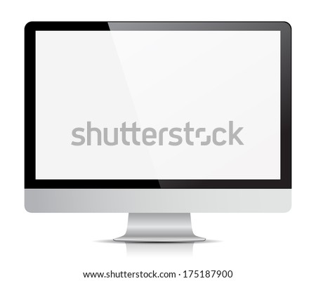 This image is a vector file representing a computer monitor display isolated./Computer Monitor Display Isolated/Computer Monitor Display Isolated