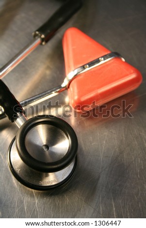 stethoscope and reflex hammer