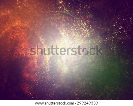 three colors saffron, white and green particles making background for web and brochure layout,