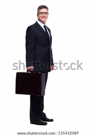 Portrait of handsome Businessman isolated on white background.