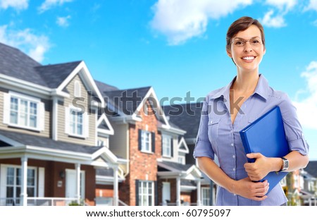 Smiling business woman. Real estate agent