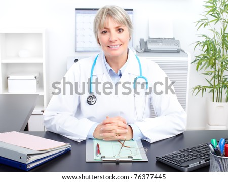 Medical doctor woman in the office. Health care.