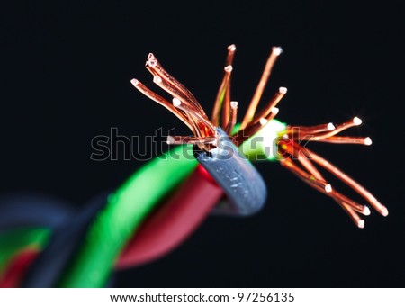 Electrical cable. Electricity and power background.