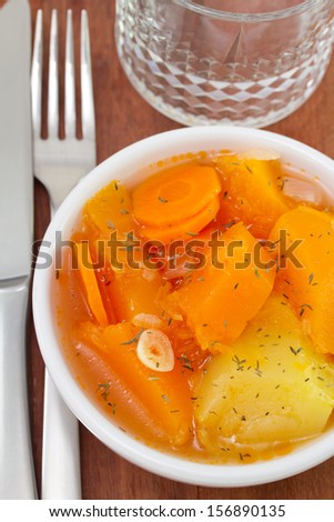 boiled vegetables in white dish
