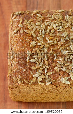 bread with seeds on dark background