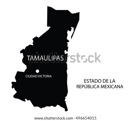 Estado De Tamaulipas, Mexico, Vector Map Isolated On White Background ...