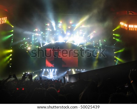 MEXICO CITY - NOVEMBER 12 : Australian rock band AC/DC on Black Ice World Tour on November 12, 2009 in Mexico City
