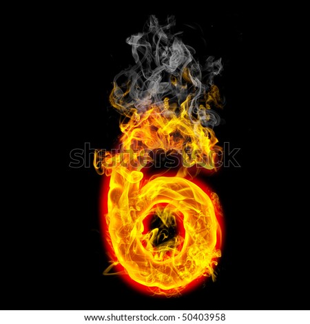 Fire Number. 6 Stock Photo 50403958 : Shutterstock