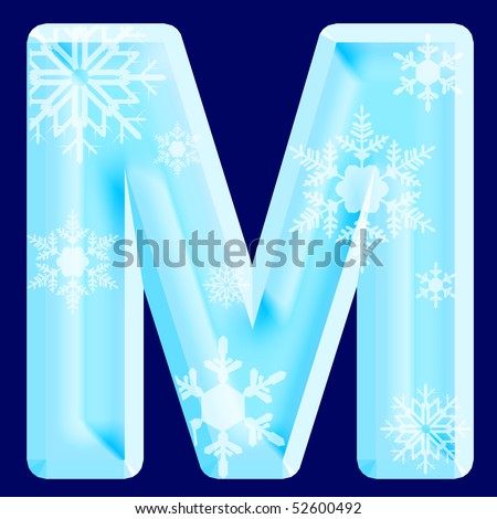 Ice letter ¨M¨ (see also letters, numbers & symbols in my portfolio)