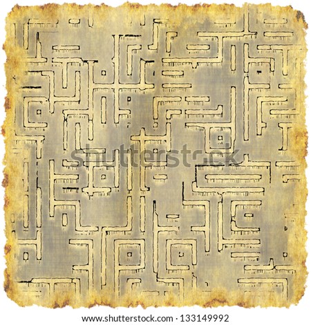 Adventurer\'s plan - pirate map of lost treasure