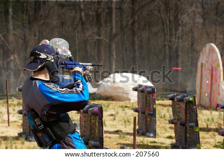 People playing paintball