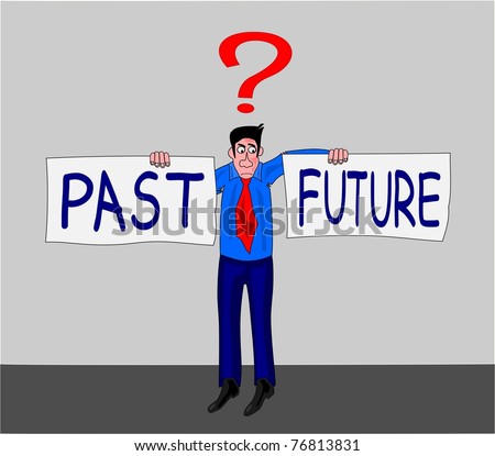 man with past-future concept