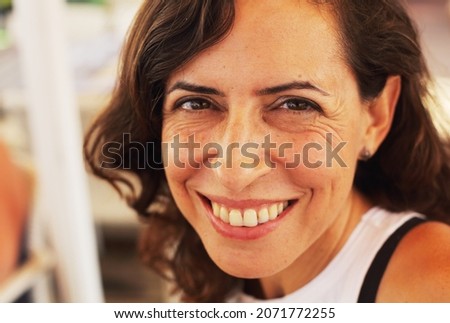 Similar – Image, Stock Photo Mature woman with natural gray hair